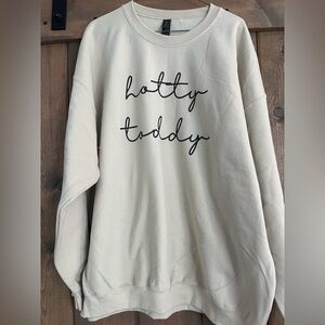 Ole Miss "Hotty Toddy" NWOT Women's Cream Sweatshirt XXL